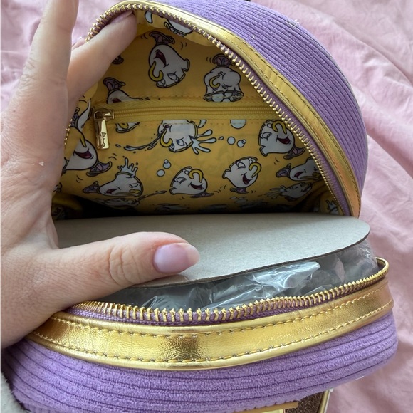 Loungefly Disney’s Beauty and the Beast Chip Corduroy Backpack - Picture 3 of 3